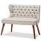 Baxton Studio Scarlett Beige Button-Tufting with Nailheads 2-Seater Loveseat 129-7081 - alternate 1